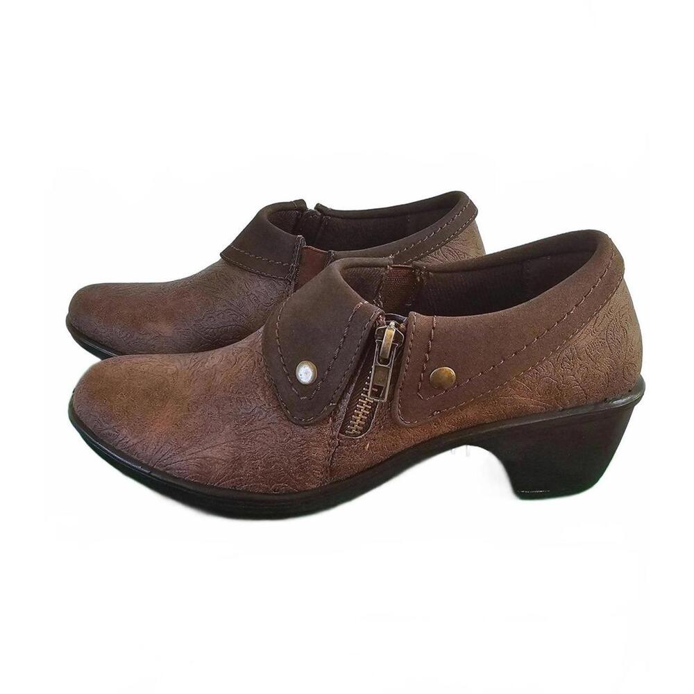 Easy Street Darcy Brown Floral Tooled Booties NEW sz 7.5M - Picture 2 of 5